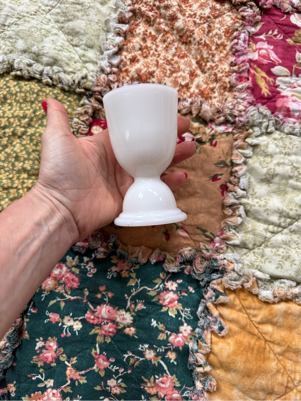Vintage White Milk Glass Egg Cup